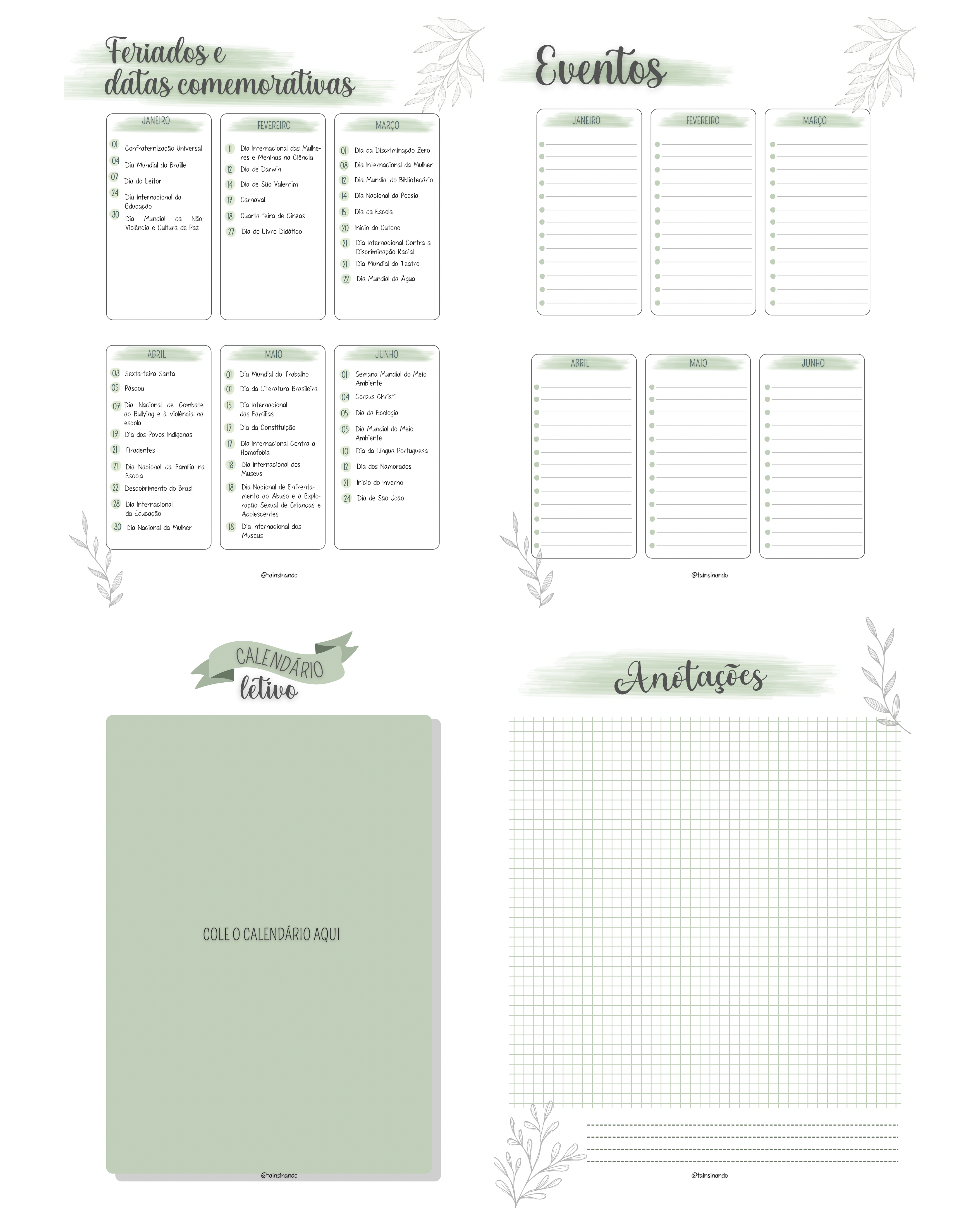Planner 2026 - Verde