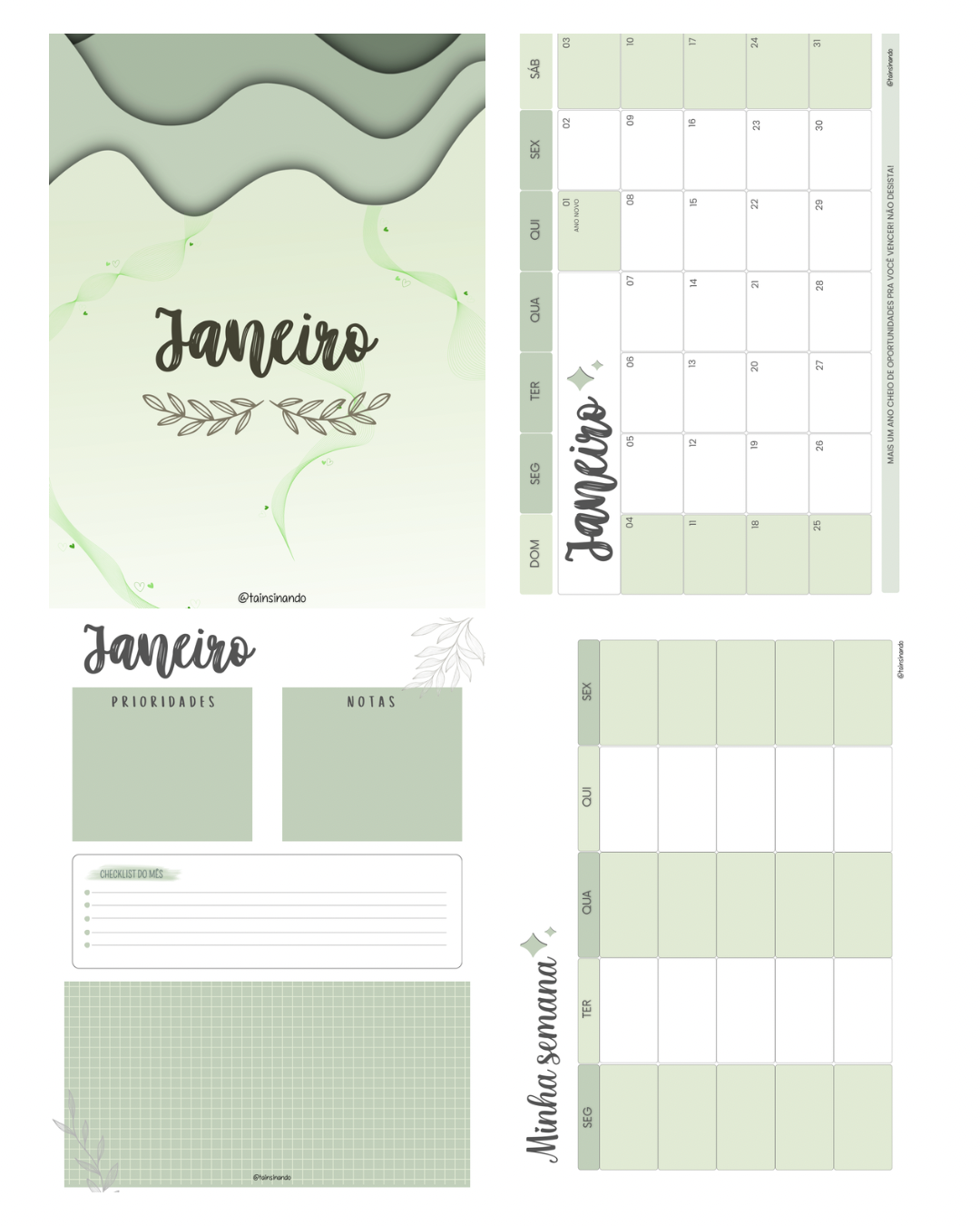 Planner 2026 - Verde